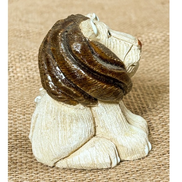 Vintage Artesania Rinconada Hand Carved Clay Lion Figurine Signed A Torreon - Picture 5 of 8